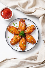 barbecue chicken wings with white sesame