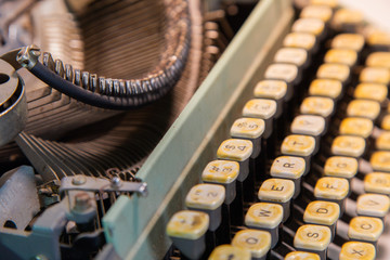 Old typewriter in antique photography vintage