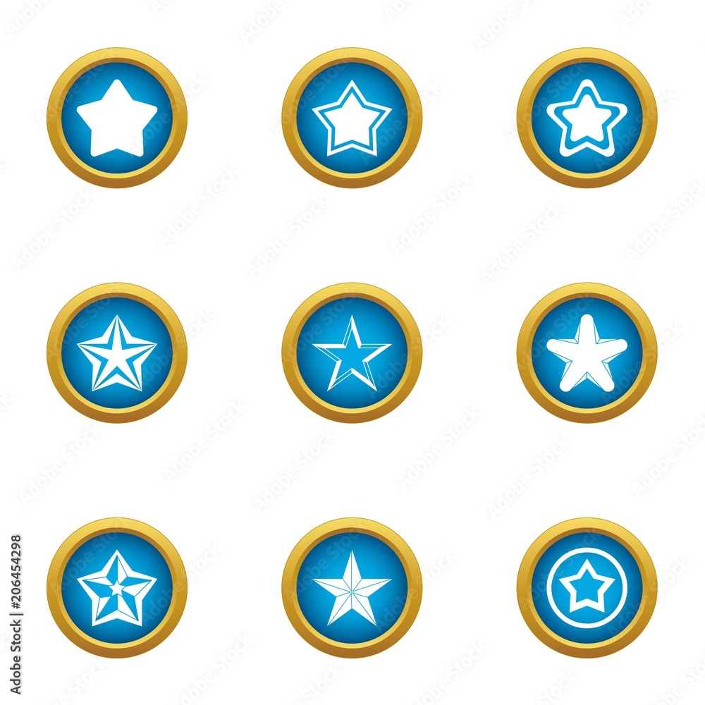 Poster wye icons set. flat set of 9 wye vector icons for web isolated on white background