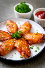 barbecue chicken wings with white sesame