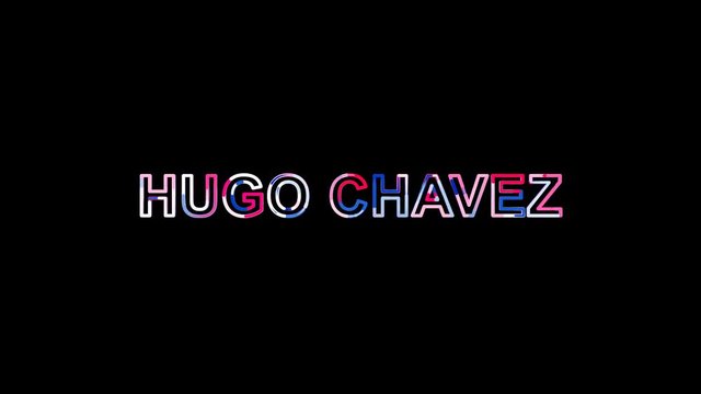 Letters are collected in International Airport HUGO CHAVEZ, then scattered into strips. Alpha channel Premultiplied - Matted with color black