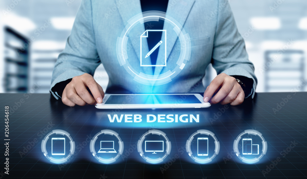 Poster responsive web desing website business internet technology concept