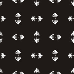 Seamless flower polka pattern