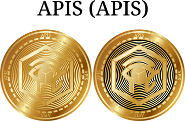 Set of physical golden coin APIS (APIS)