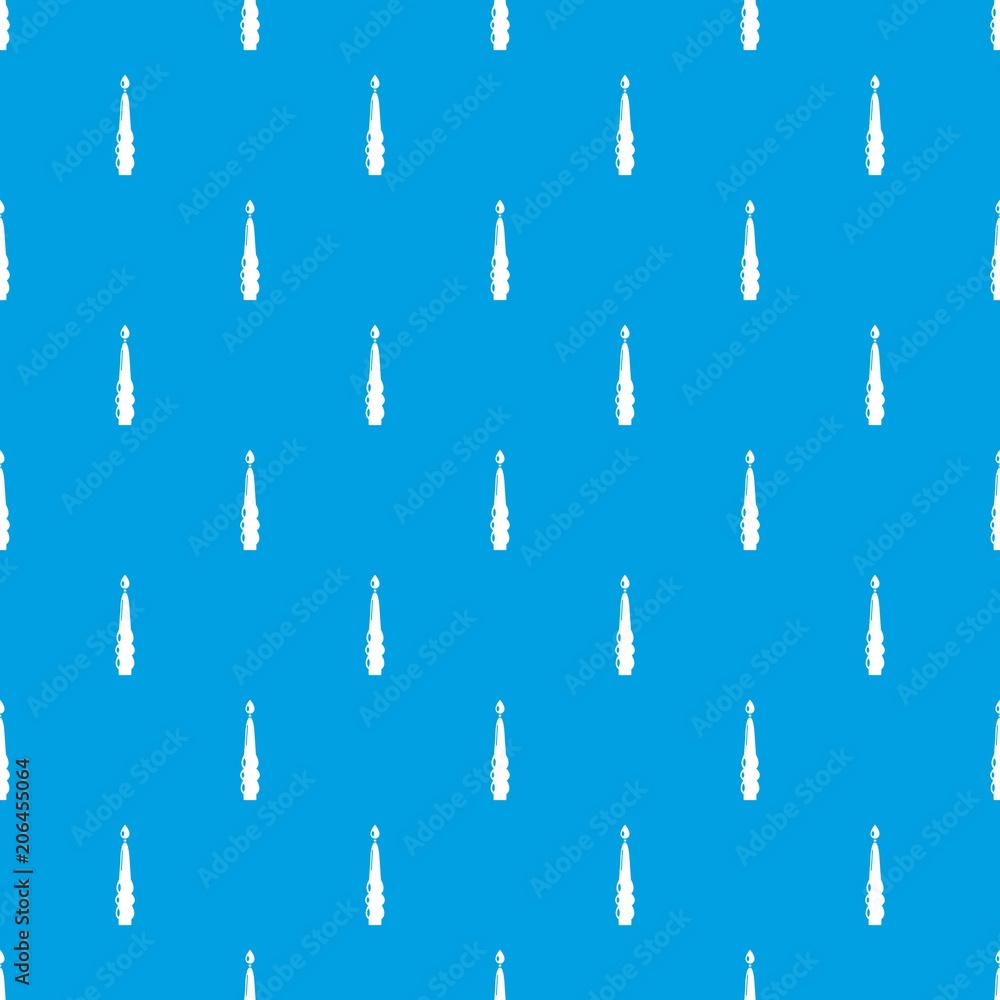 Poster candle dinner pattern vector seamless blue repeat for any use