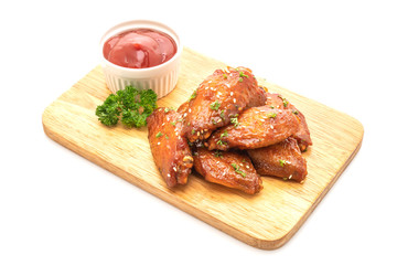 barbecue chicken wings with white sesame