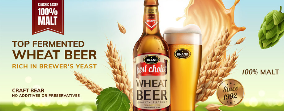 Refreshing Wheat Beer Ad