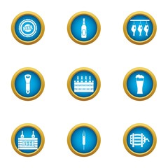 Grand celebration icons set. Flat set of 9 grand celebration vector icons for web isolated on white background