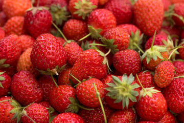 Organic Strawberries Background