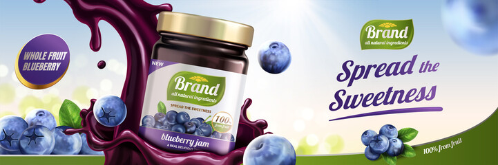 Blueberry jam ads