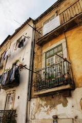 Old facade of typical Lisbon house
