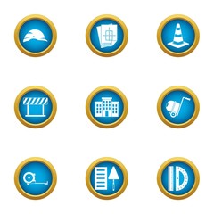 Remedial maintenance icons set. Flat set of 9 remedial maintenance vector icons for web isolated on white background