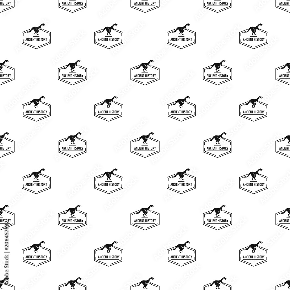Poster jurassic pattern vector seamless repeat for any web design