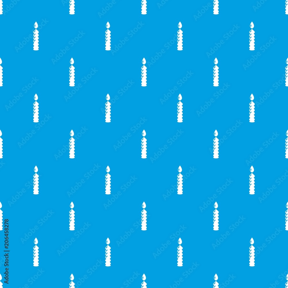 Poster candle relaxation pattern vector seamless blue repeat for any use