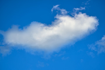 cumulus clouds perfect white in blue sky