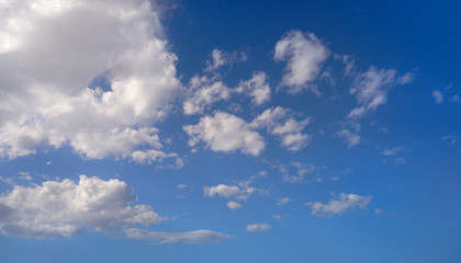 Naklejka na ściany i meble cumulus clouds perfect white in blue sky