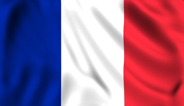 French flag waving symbol of France