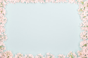 White Lilac Flowers Frame