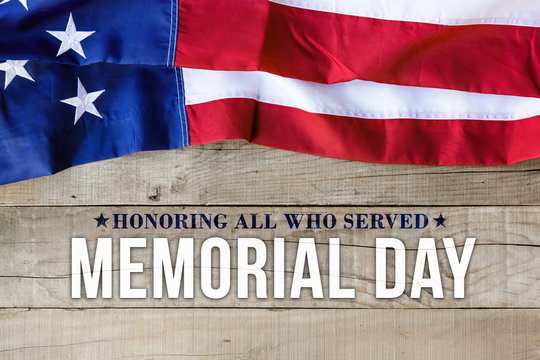 Memorial day background with american flag