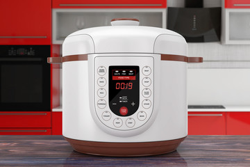 Modern Electric Multi Cooker. 3d Rendering © doomu