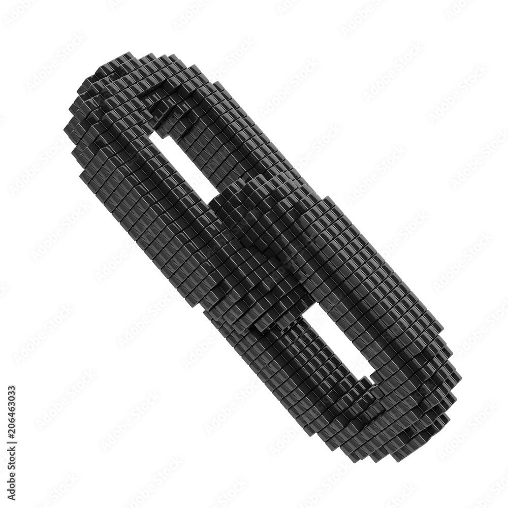 Poster digital blockchain concept. chain with blocks connection. 3d rendering