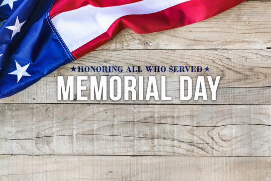Memorial day background with american flag