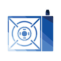 Camping gas burner stove icon