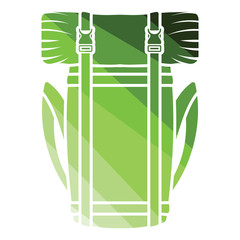 Camping backpack icon
