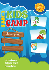 Kid Summer Vacation Template, Event Invitation, Festival Flyer, Summer Camp