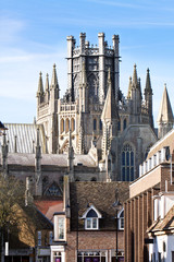 Fototapeta premium Ely cathedral in sunny spring day