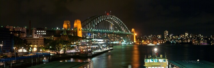 Harbour Bridge at night in Sydney, Australia
