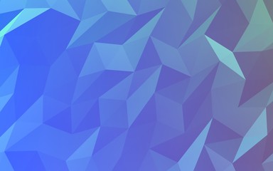 Abstract triangle geometrical blue background. Geometric origami style with gradient