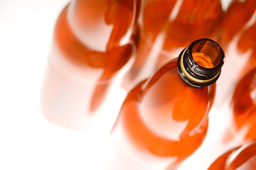 Beer plastic bottles 
