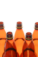 Beer plastic bottles 
