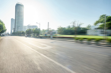 asphalt road in morden city