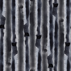 Rainy, sad, dark, pessimistic pattern. Black, white, monochrome, striped background. Watercolor. Illustration.