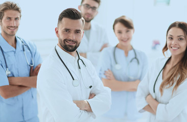 Fototapeta premium leading doctor of the medical center peers.