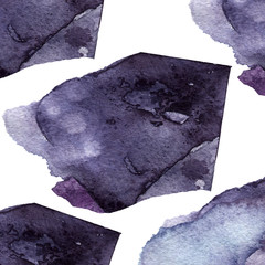 watercolor purple splashes texture abstract drawing illustration geometric clip art on white background