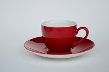 rote Espressotasse