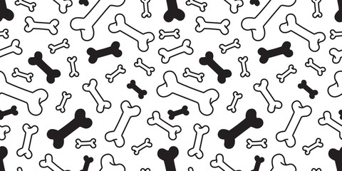 dog bone seamless pattern vector french bulldog pug isolated halloween background wallpaper