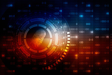 
Fingerprint Scanning Technology Concept 2d Illustration