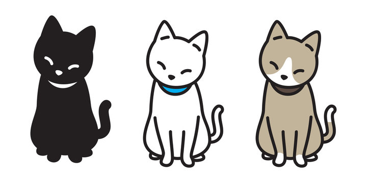 cat breed vector illustration kitten calico logo icon character Halloween doodle cartoon