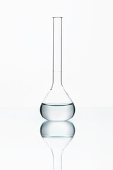 Laboratory Glass With Transparent Liquid