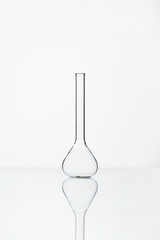 Laboratory Supplies. Transparent Glass On White Background