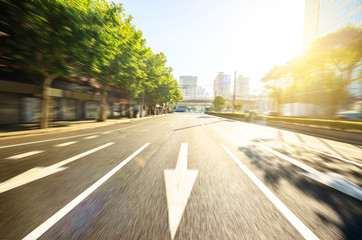 asphalt road in morden city