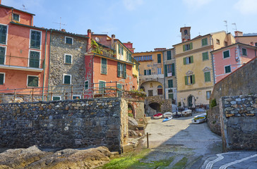 Colourful Typical Medieval Houses Of Tellaro - Liguria - Italy