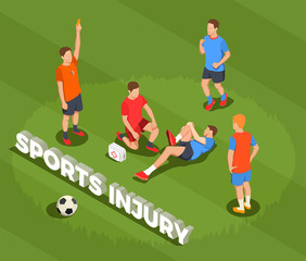 Fototapeta premium Football Sports Injury Background