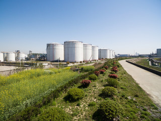 view of oil depot,