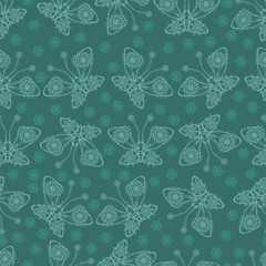 Cotton fabric Openwork butterflies