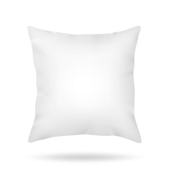 Fototapeta na wymiar Blank pillow isolated on white background